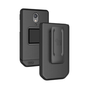 Grid Case Hard Shell Cover and Belt Clip Holster Combo for CAT S22 Flip Phone